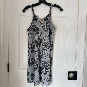 Floral/Tropical Black & Gray Sundress/Beach Cover-up